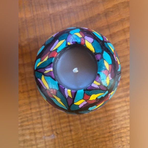 Vintage Globe Candle 3” Stone Bluegate by San Francisco Candle Company - Picture 4 of 5